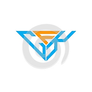 CFK letter logo creative design with vector graphic,