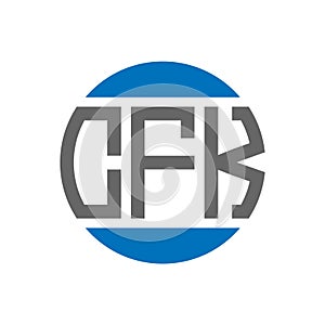 CFK letter logo design on white background. CFK creative initials circle logo concept. CFK letter design