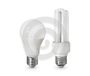 CFL Fluorescent Light Bulb isolated on white background