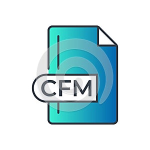 CFM File Format Icon. CFM extension gradiant icon
