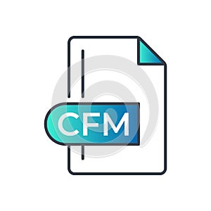 CFM File Format Icon. CFM extension gradiant icon