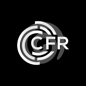 CFR letter logo design on black background. CFR creative initials letter logo concept. CFR letter design