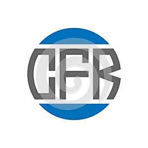 CFR letter logo design on white background. CFR creative initials circle logo concept. CFR letter design
