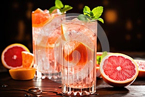 CFresh Crafted Grapefruit Cocktail. AI Generative