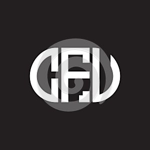 CFU letter logo design on black background. CFU creative initials letter logo concept. CFU letter design