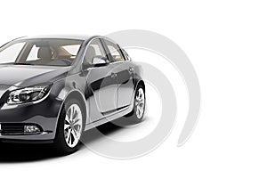 CG 3d render of generic luxury sport car isolated on a white background. Graphic illustration