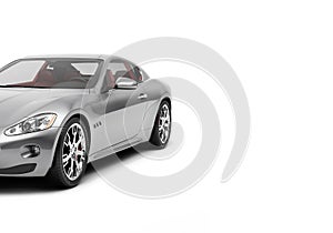 CG 3d render of generic luxury sport car isolated on a white background. Graphic illustration