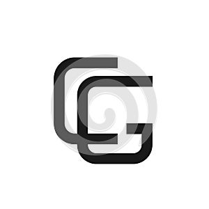 CG Letter bold style logo template.