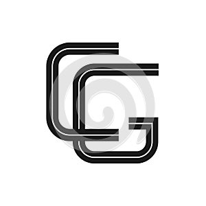 CG Letter bold style logo template.