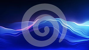 CG motion abstract blue background waves glowing lines digital design best for text elegant slow