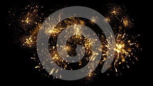 cg motion background seamless loop of firework abstract motion digital background card isolated on black