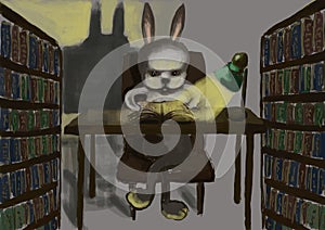 Cg painting rabbit read