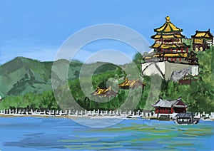 Cg painting the summer palace