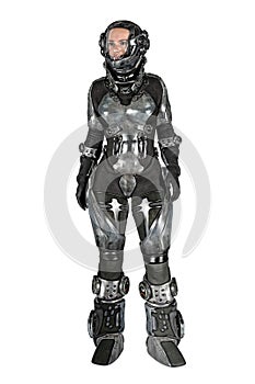 CG Woman in Spacesuit Isolated