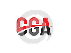 CGA Letter Initial Logo Design Vector Illustration