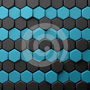 CGI 3d hexagonal wallpaper background 3d rendering
