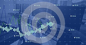 CGI of graphs on a transparent background symbolizes finance and statistics