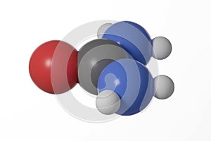 A CGI model of a Urea molecule.