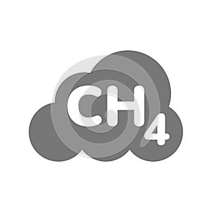 CH4 cloud vector icon photo