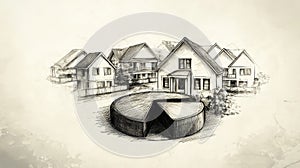 ch 3d real estate pie chart abstract visualization