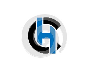CH and HC logo monogram design template