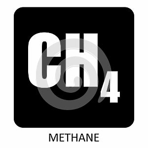 CH4 Methane formula icon photo