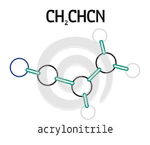 CH2CHCN acrylonitrile molecule