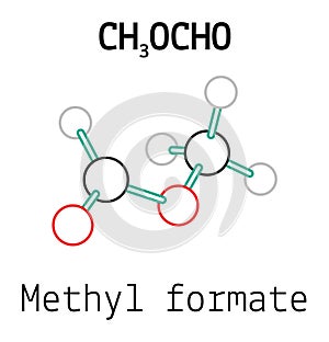 CH3OCHO methyl formate molecule