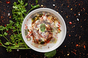 Chaat Dahi vada AKA Dahi Bhalla, Doi Bora, mosaru vade, Dahi Bara, thayir vadai, perugu vada