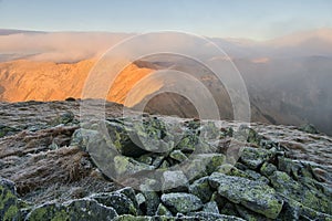 Chabenec peak from Skalka mountain during autumn in Low Tatras mountains