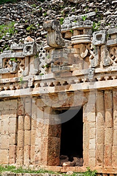 Chac Mask in Labna Yucatan Mexico photo