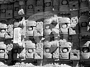 Chac masks Kabah Mayan Ruins photo