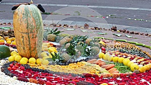 Chacana or Ceremony in homage to Pachamama, Ecuador