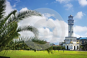 Chacha Tower in Batumi on sunny summer day, Adjara region in Georgia.