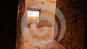 Chaco Culture National Historical Park Pueblo Bonito Native American Ruins Raining New Mexico Southwest USA