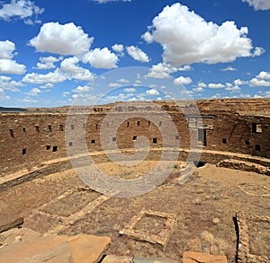 Chaco Culture National Historical Park UNESCO World Heritage Site, Great Kiva at Casa Rinconada, New Mexico, USA