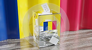 Chad - ballot box - voting, election concept