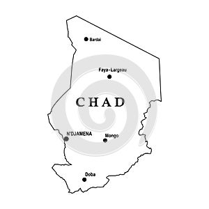 Chad country map