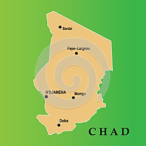 Chad country map
