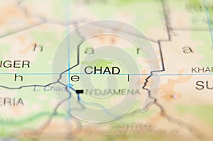 Chad country on map