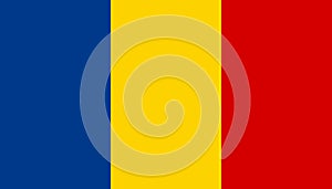 Chad flag icon in flat style. National sign vector illustration. Politic business concept