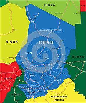 Chad map