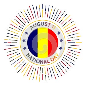 Chad national day badge.