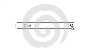 Chad in Search Animation. Internet Browser Searching