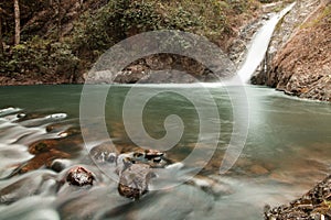 chae son waterfall at chae son nation park, Lampang Thailand - Beautiful waterfall landscape