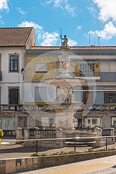Chafariz Neptuno`s square is one of the most recognized monuments in Ovar City. Aveiro, Portugal photo