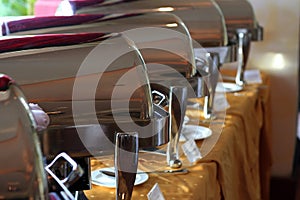 Chafing dish at buffet