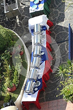 Chafing dish at buffet