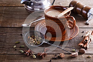 Chai tea masala with spices