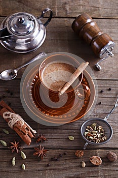 Chai tea masala with spices